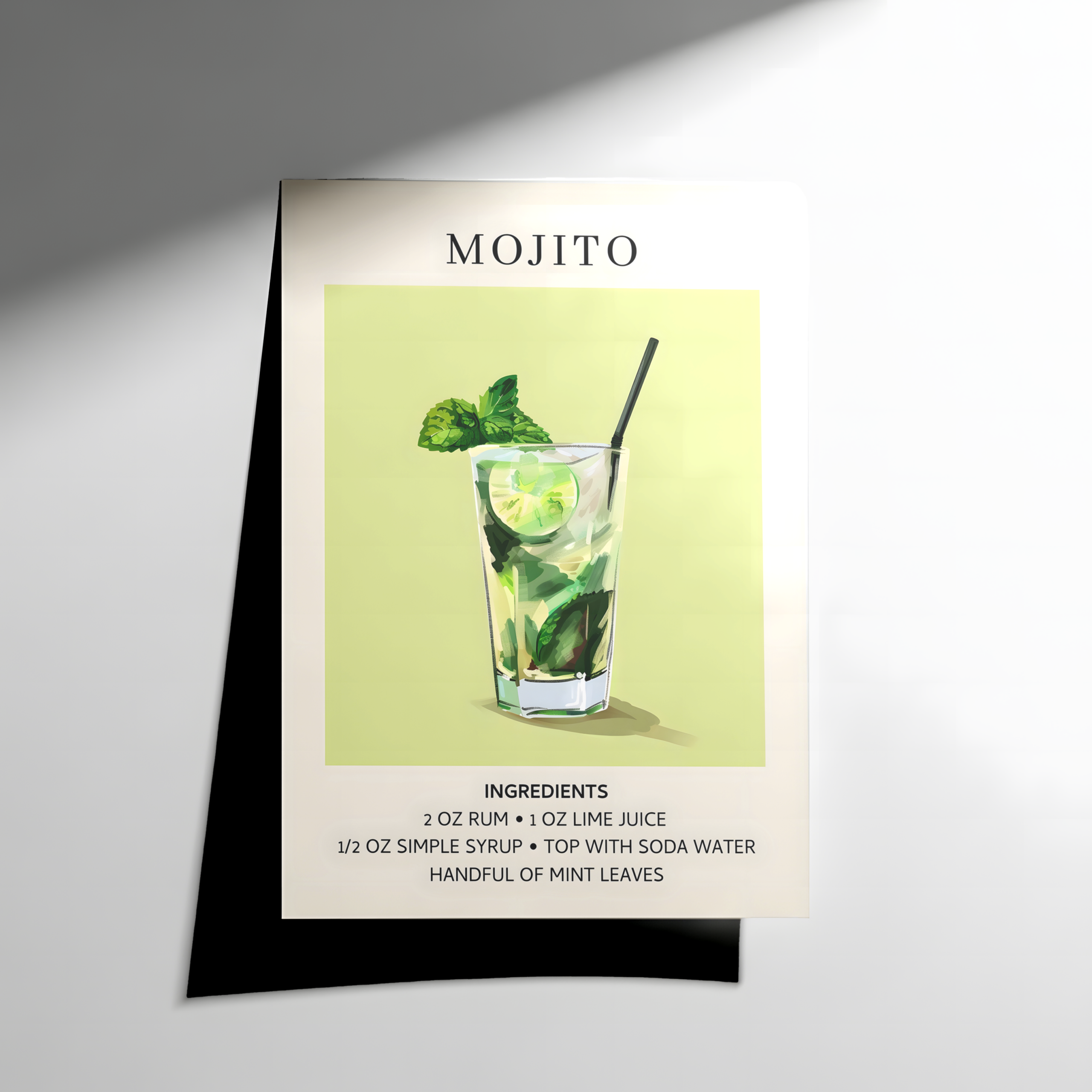 1 Mojito Cocktail Poster - Görsel 1