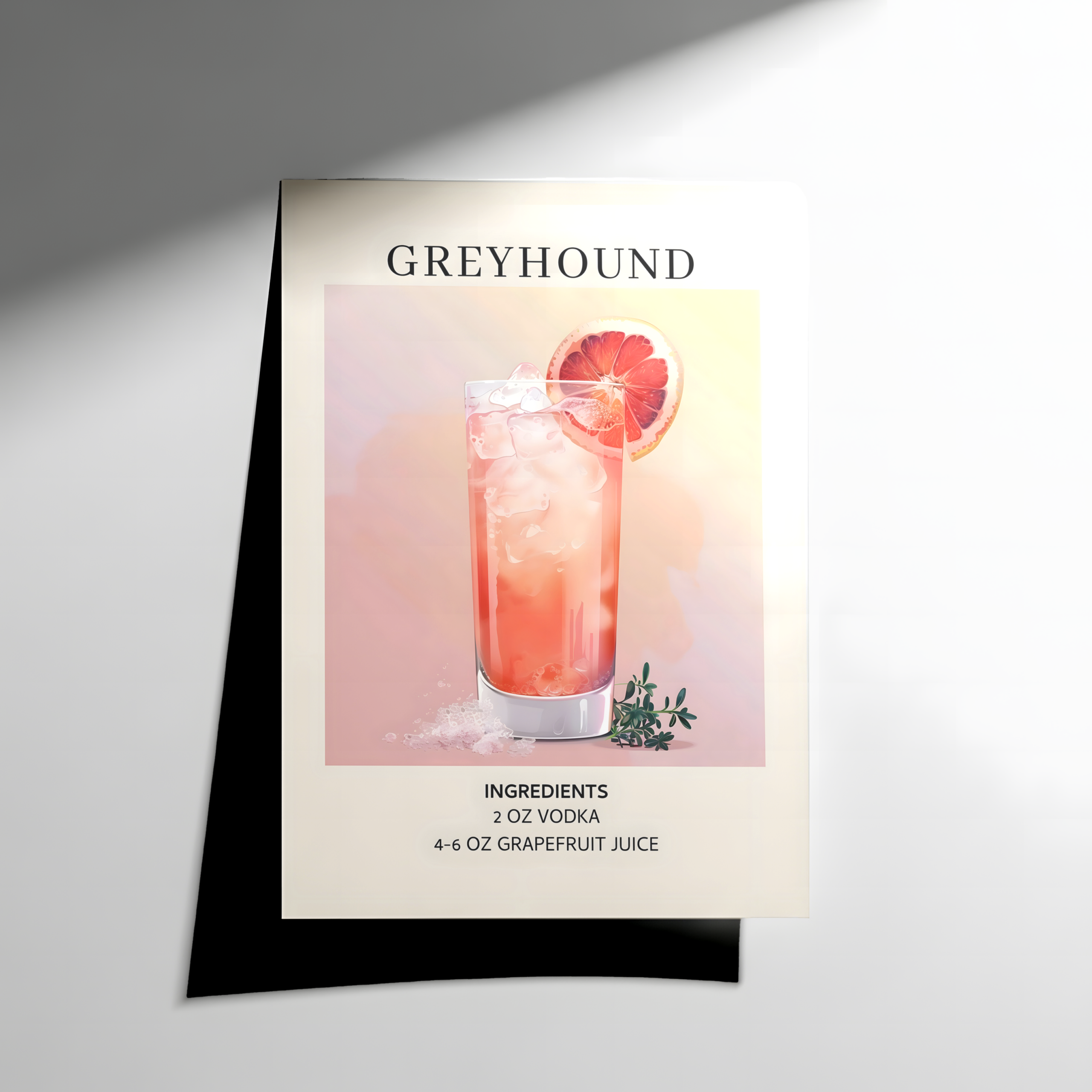 10004 Greyhound Cocktail Poster - Görsel 1