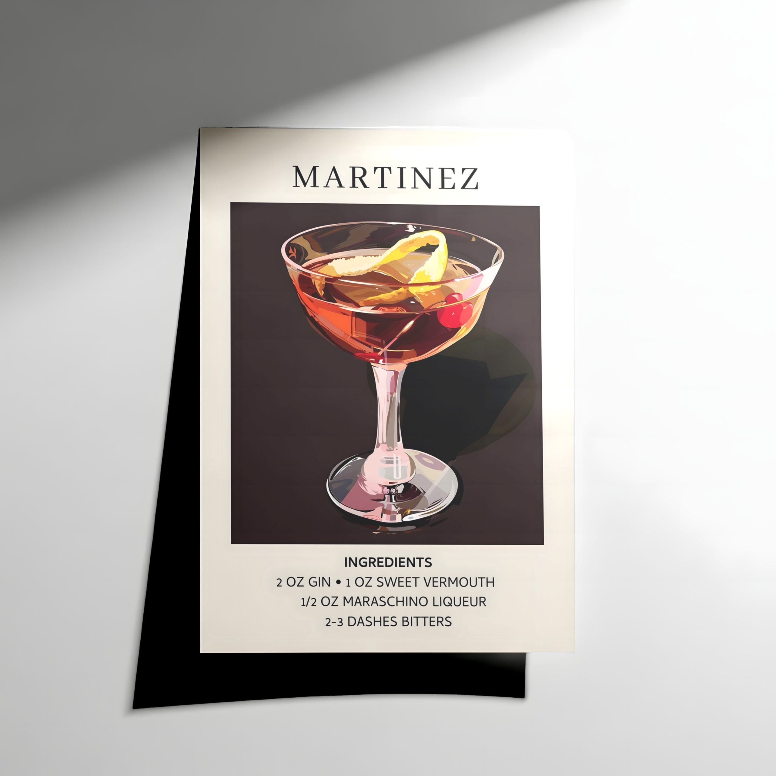 10006 Martinez Cocktail Poster - Görsel 1