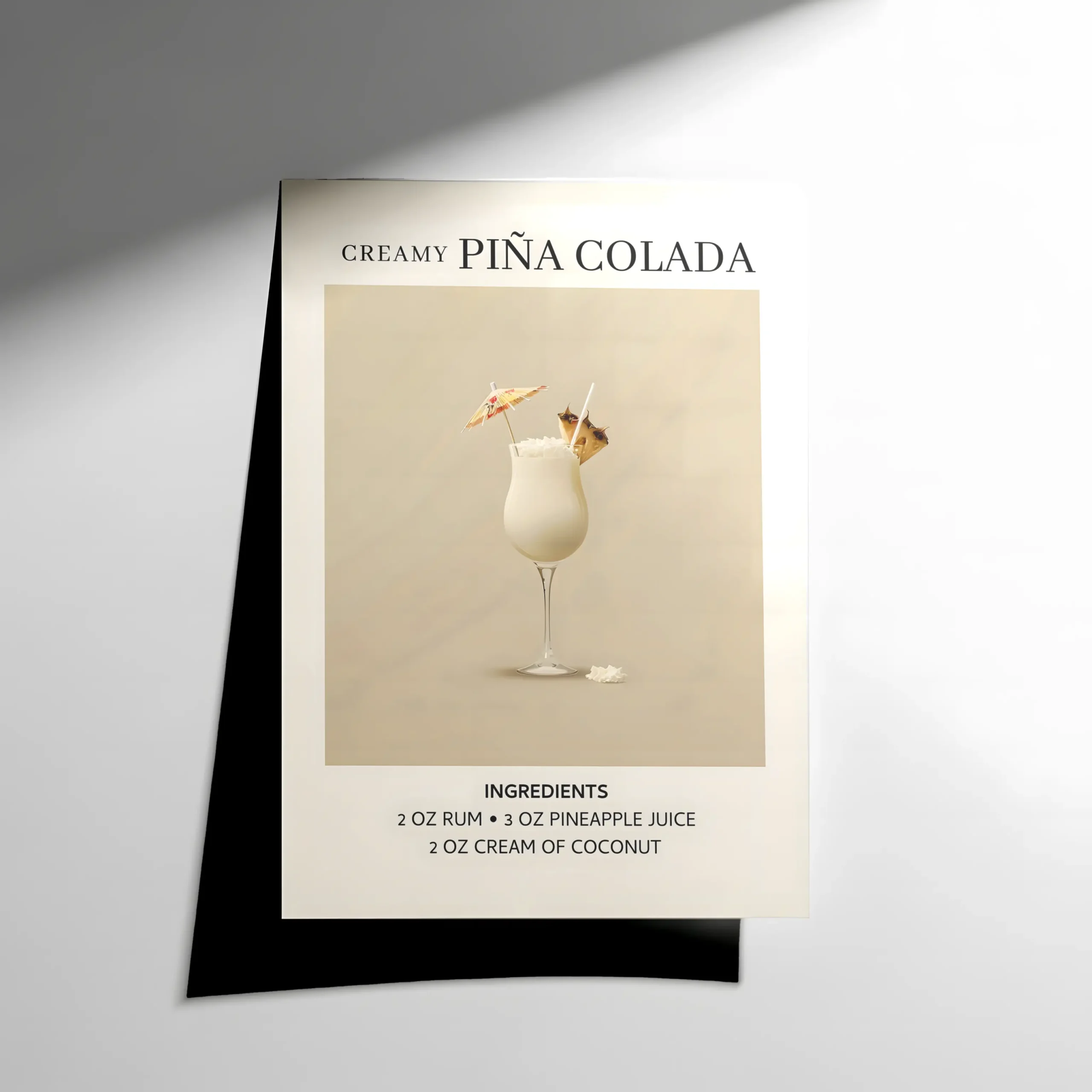 10022 Pina Colada Cocktail Poster - Görsel 1