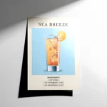 Sea Breeze Cocktail Poster