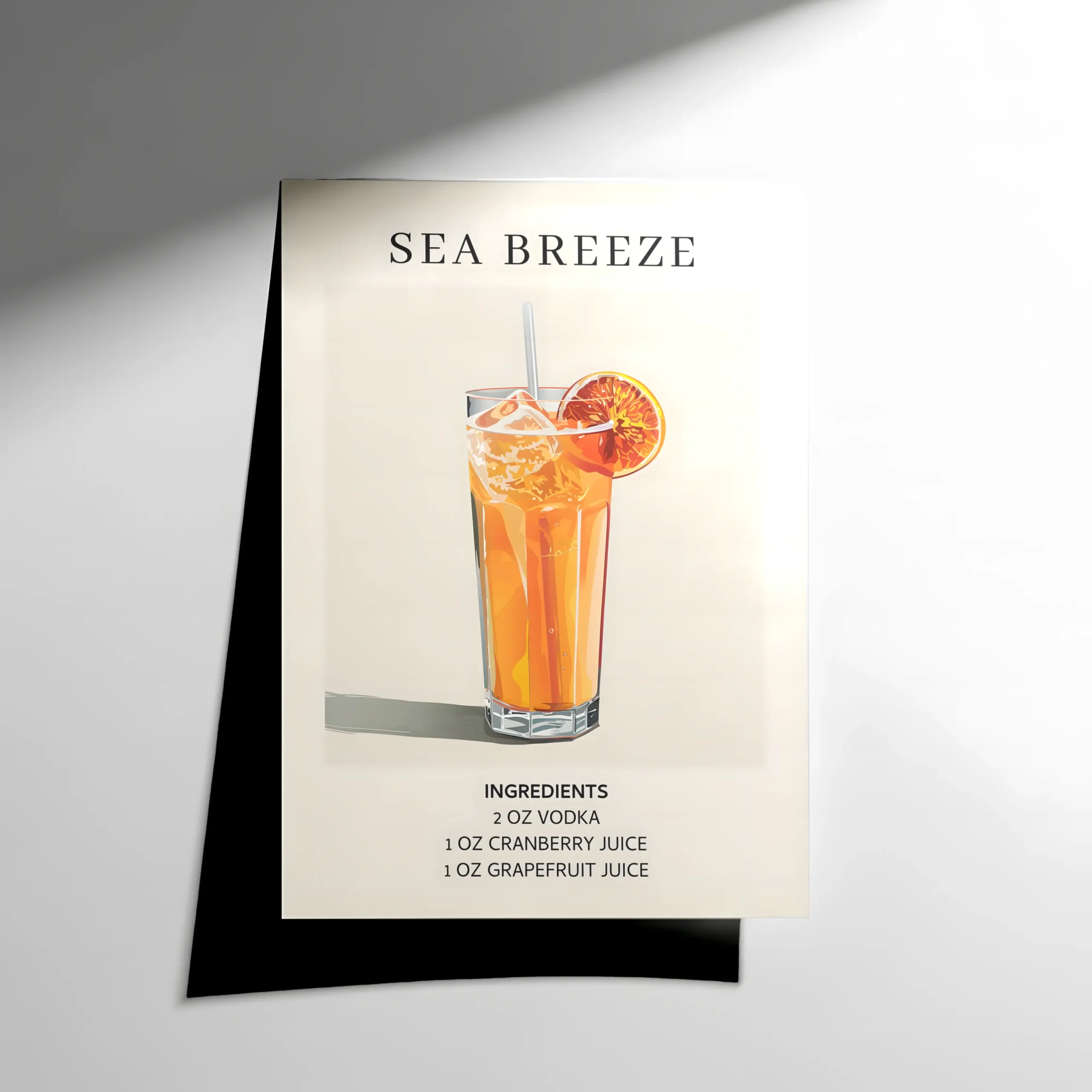 10026 Sea Breeze Cocktail Poster - Görsel 1