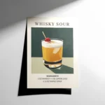 Whiskey Sour Cocktail Poster
