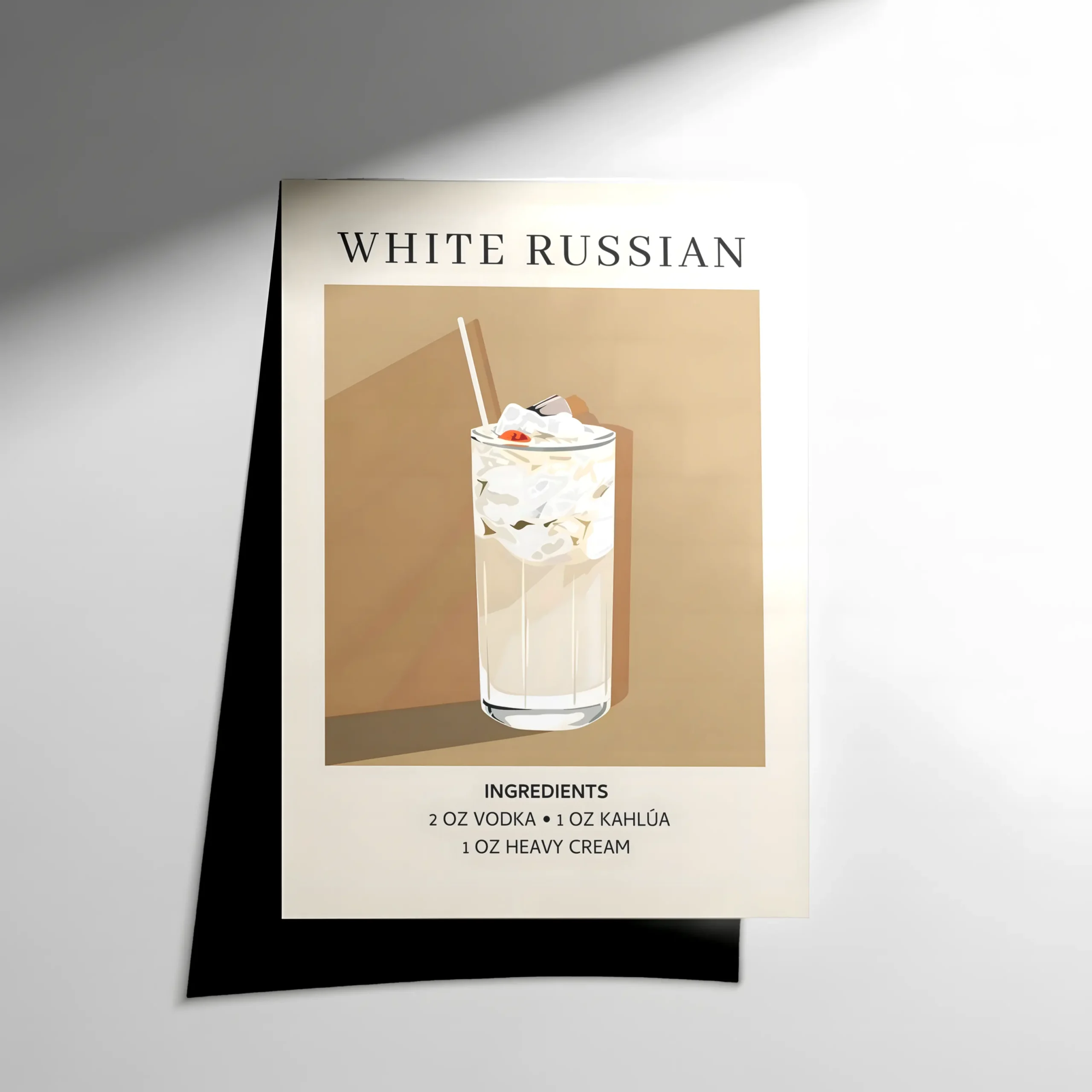 10031 White Russian Poster - Görsel 1