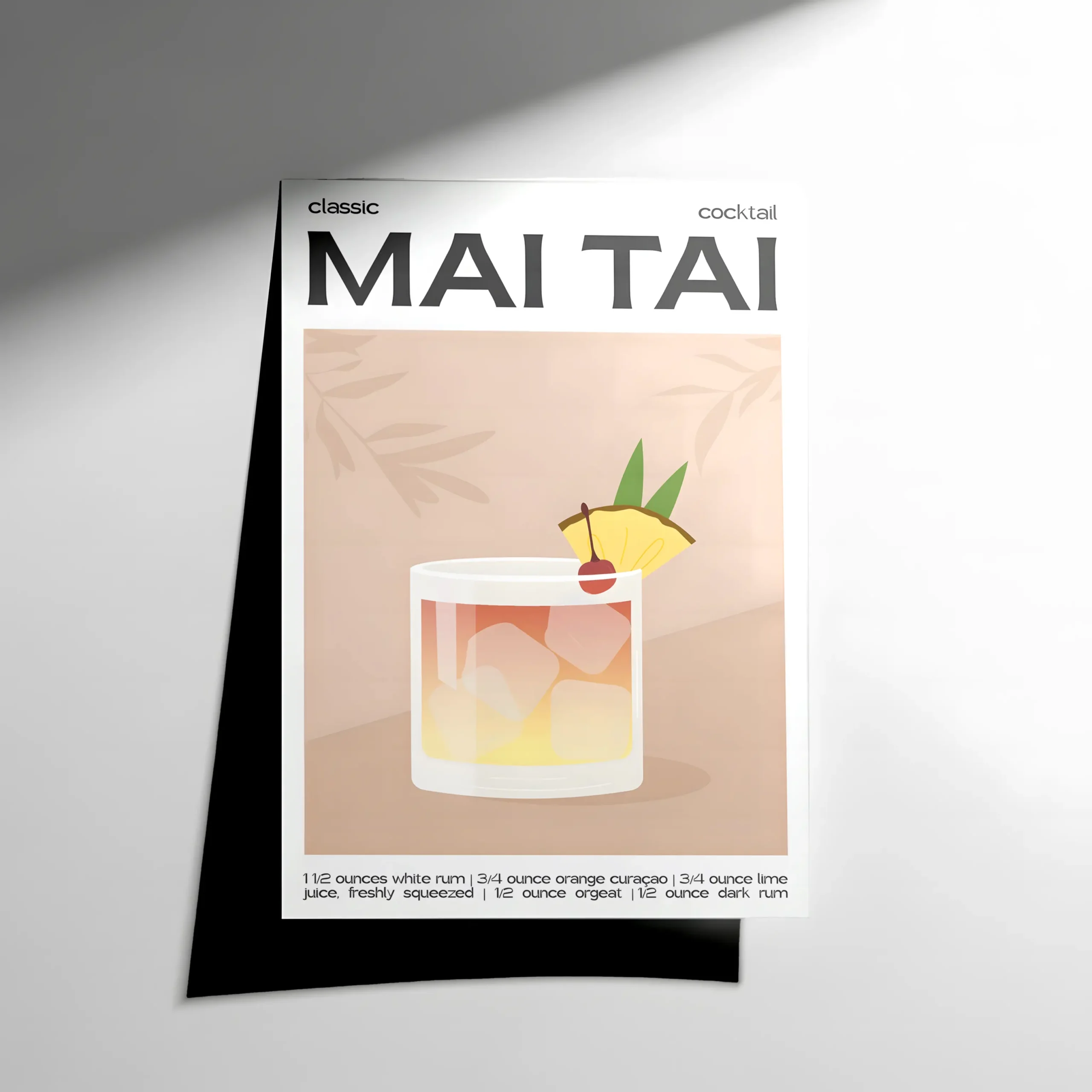 10039 Mai Tai Cocktail Poster - Görsel 1
