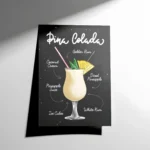 Pina Colada Cocktail Poster