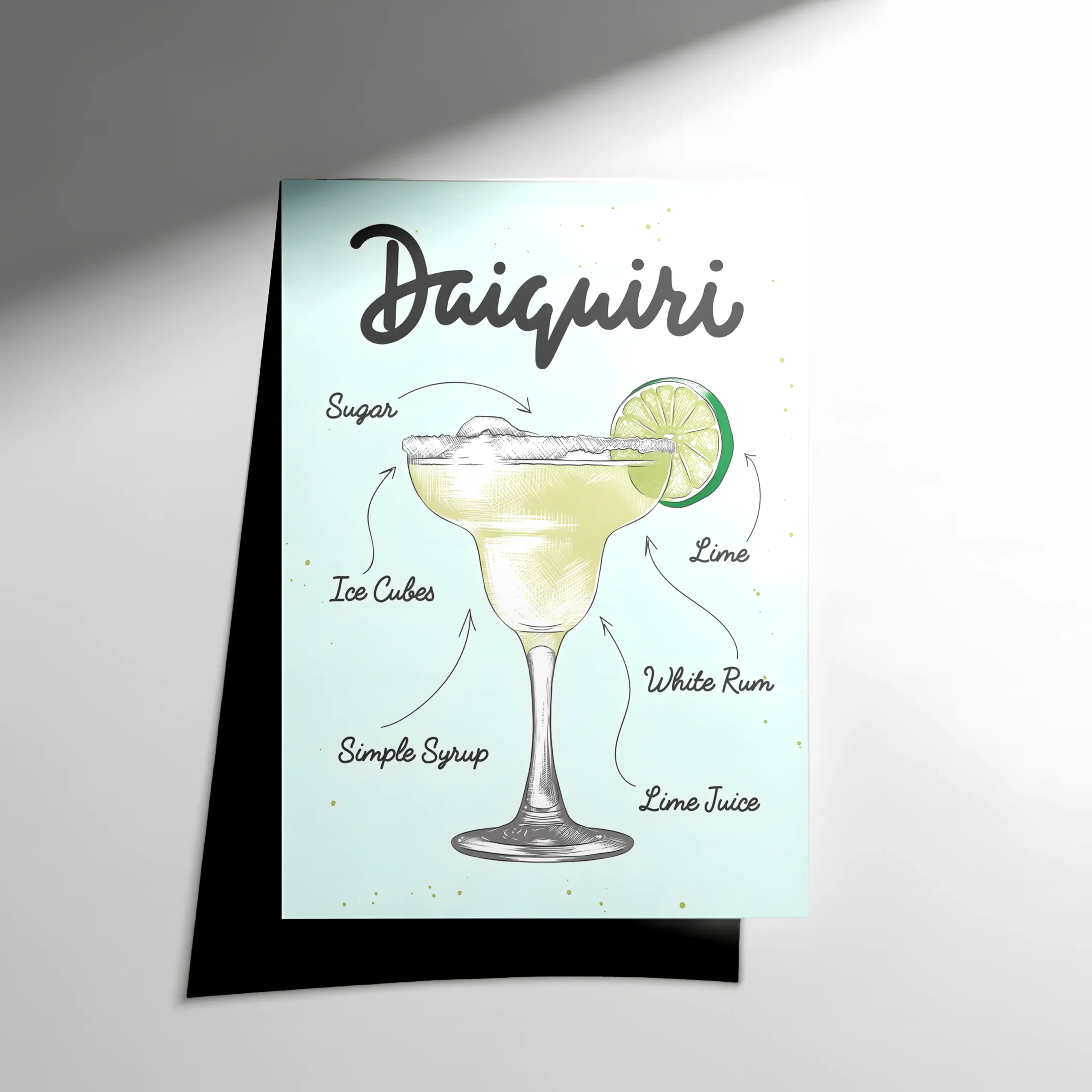 10041 Daiquiri Cocktail Poster - Görsel 1