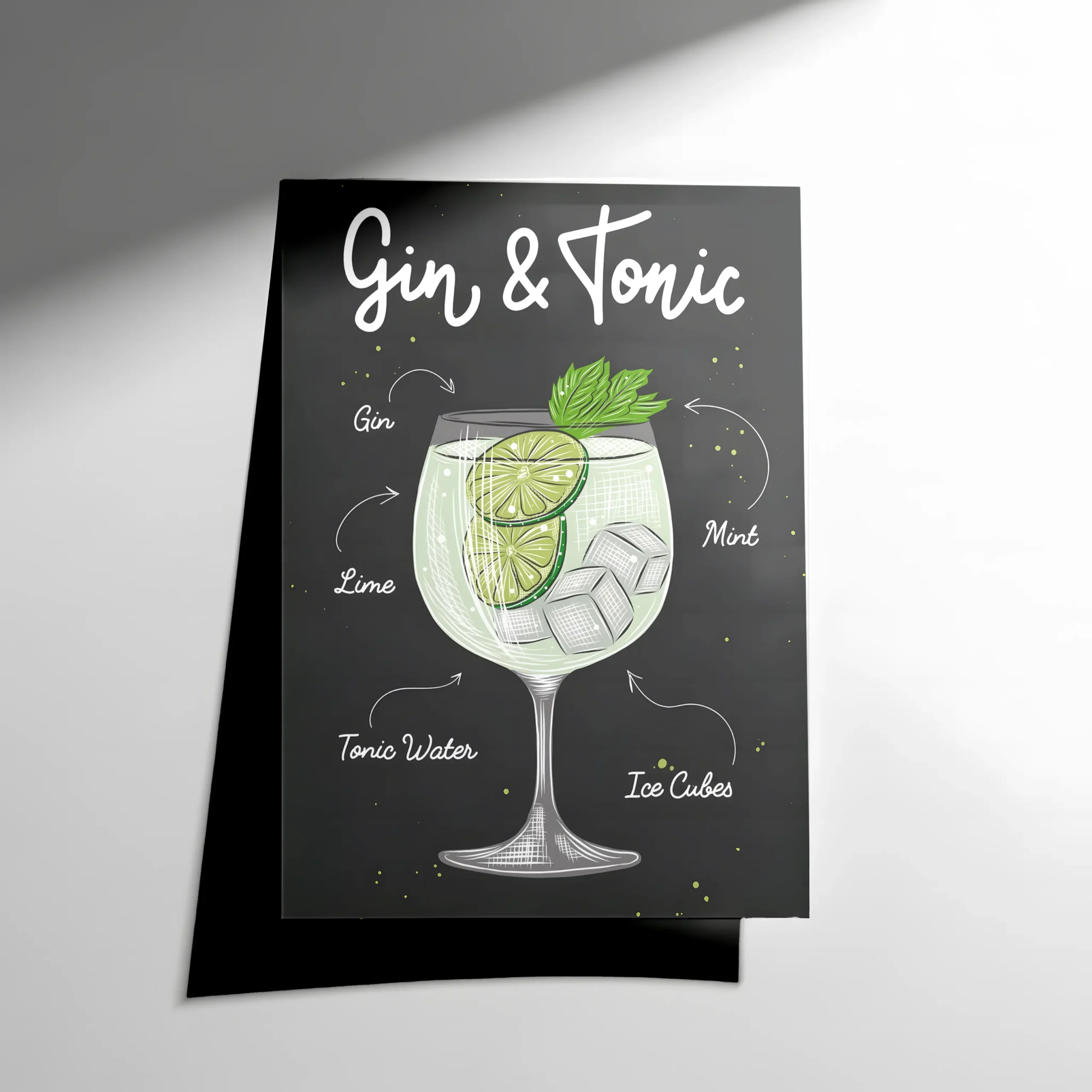 10046 Gin & Tonic Cocktail Poster - Görsel 1