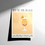 Sex on the Beach Cocktail Poster