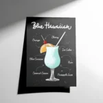 Blue Hawaiian Cocktail Poster