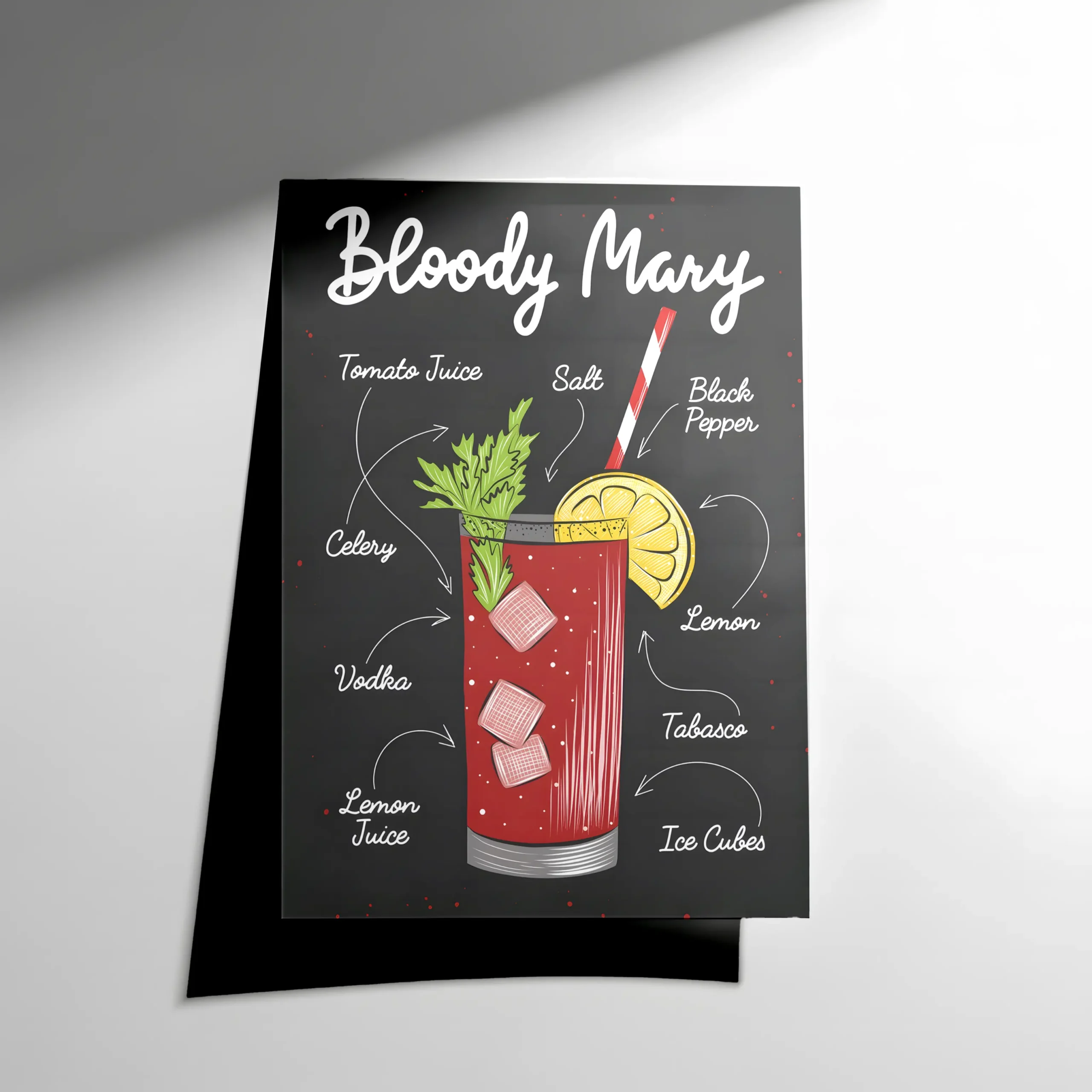 10056 Bloody Mary Cocktail Poster - Görsel 1