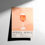 Aperol Spritz Cocktail Poster