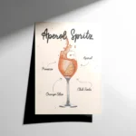 Aperol Spritz Cocktail Poster