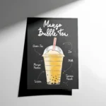 Mango Bubble Tea Poster