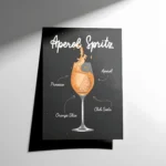 Aperol Spritz Cocktail Poster