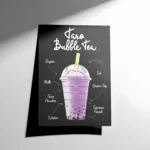 Taro Bubble Tea Poster
