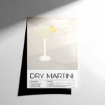 Dry Martini Cocktail Poster