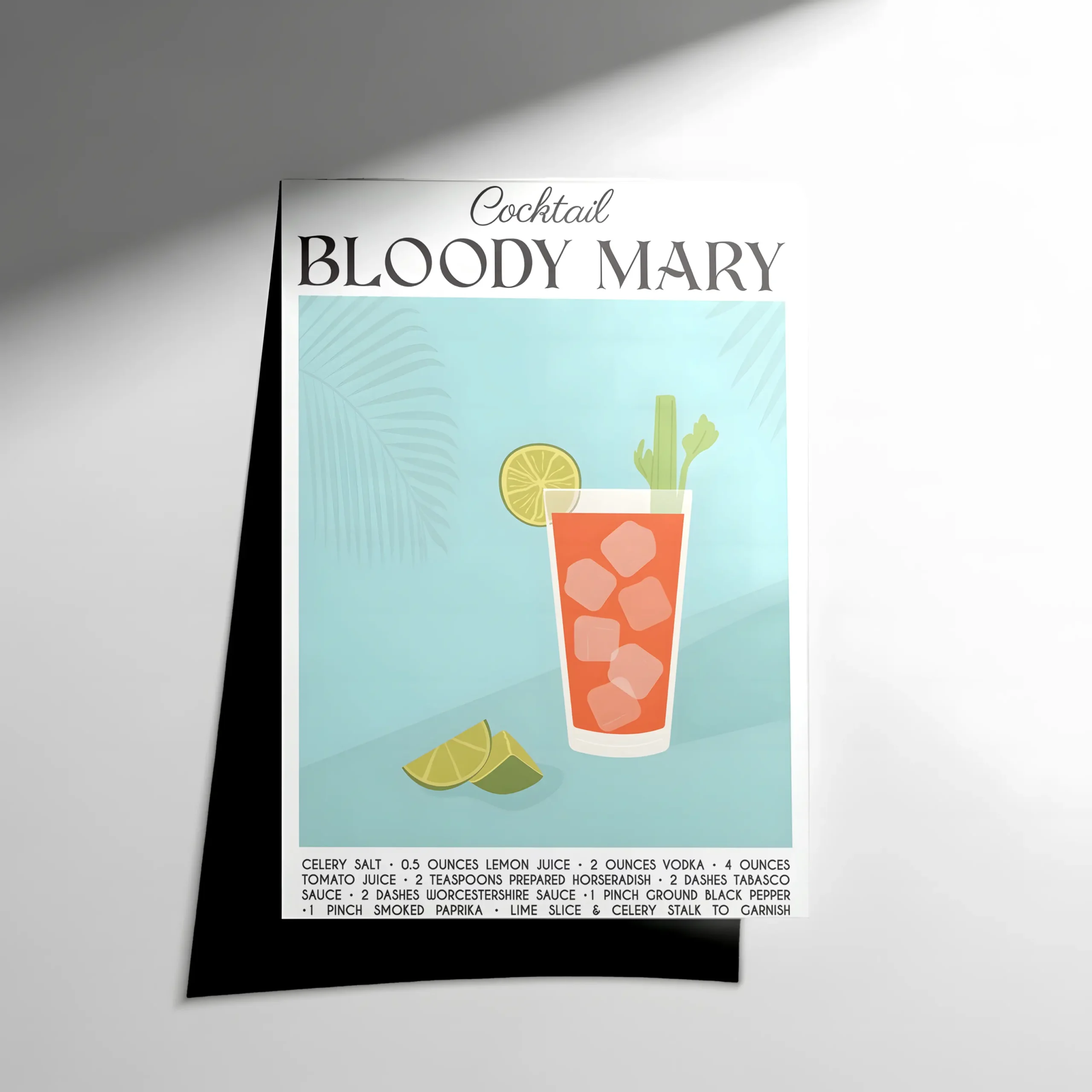 10083 Bloody Mary Cocktail Poster - Görsel 1