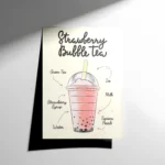 Strawberry Bubble Tea Poster