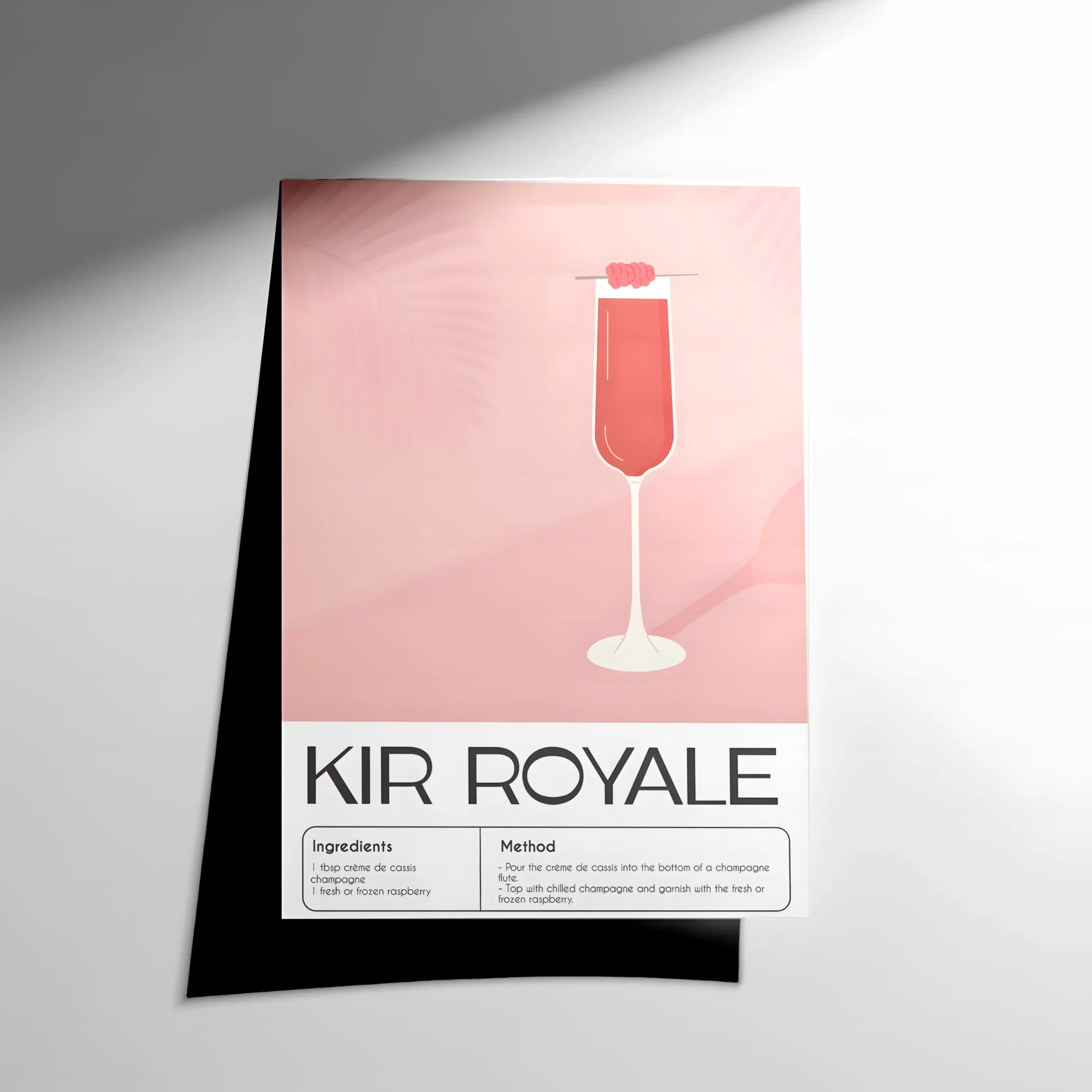 10087 Kir Royale Cocktail Poster - Görsel 1