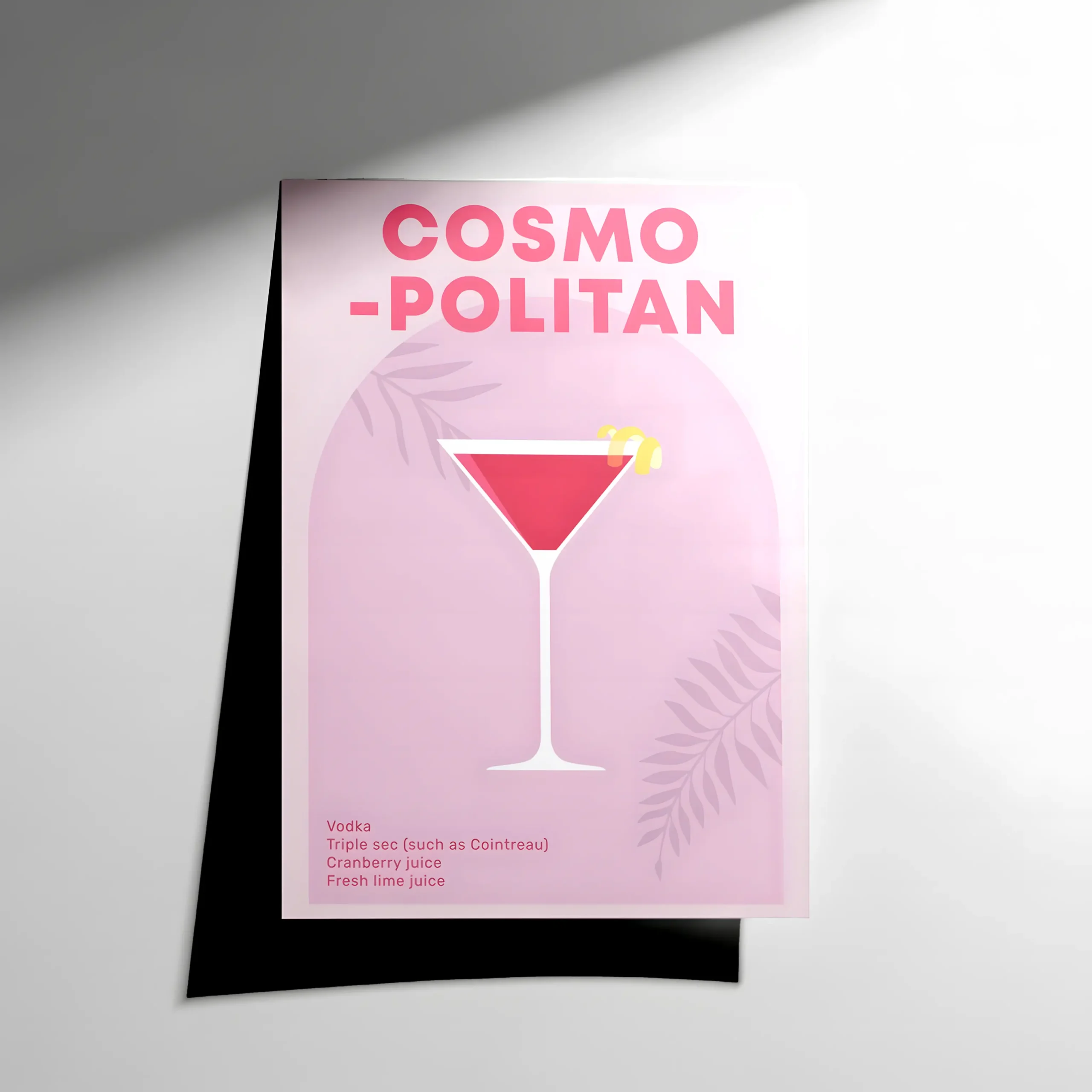 10089 Cosmopolitan Cocktail Poster - Görsel 1