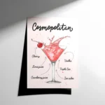 Cosmopolitan Cocktail Poster