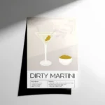 Dirty Martini Cocktail Poster