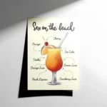 Sex on the Beach Cocktail Poster
