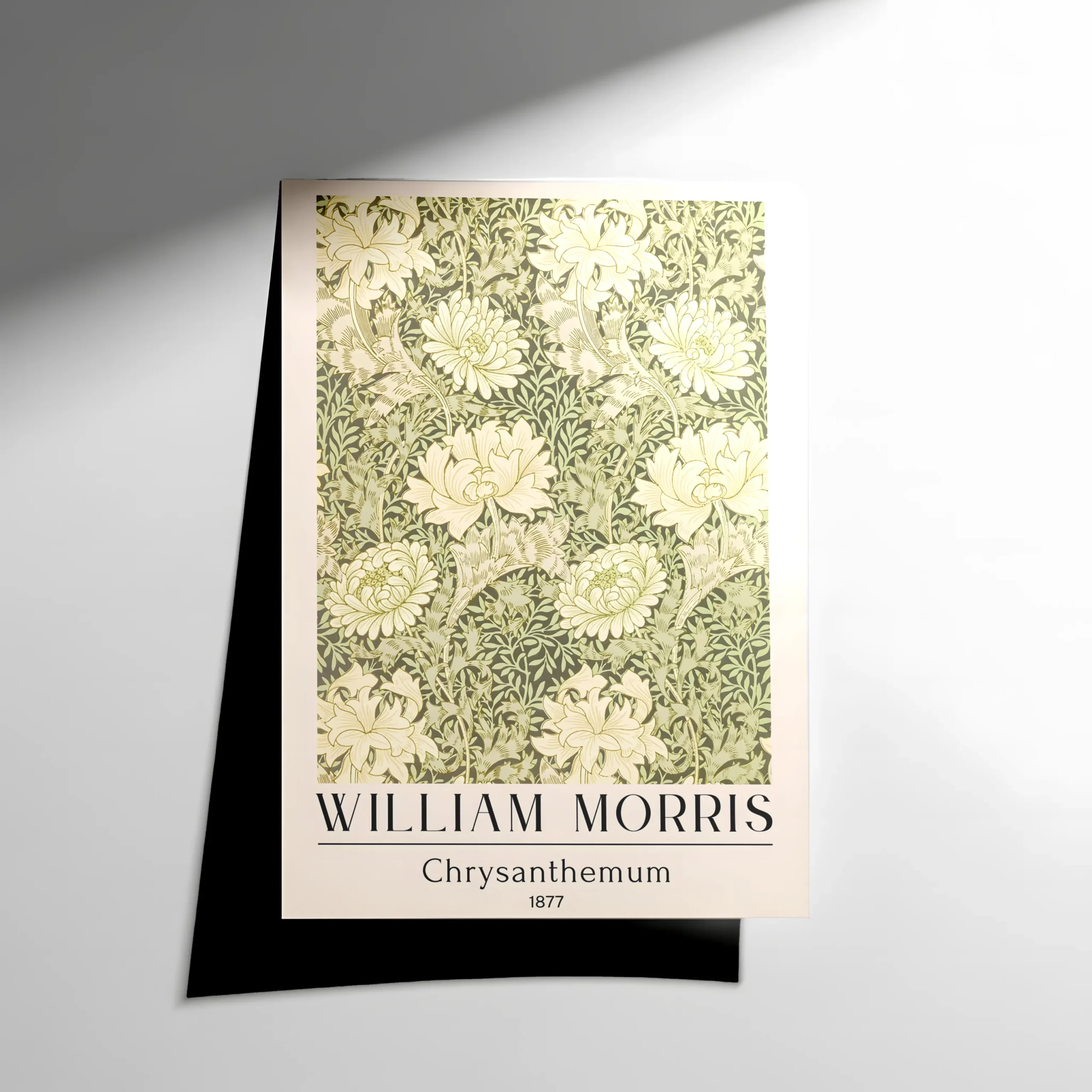 10112 William Morris Chrysanthemum Pattern Poster - Görsel 1
