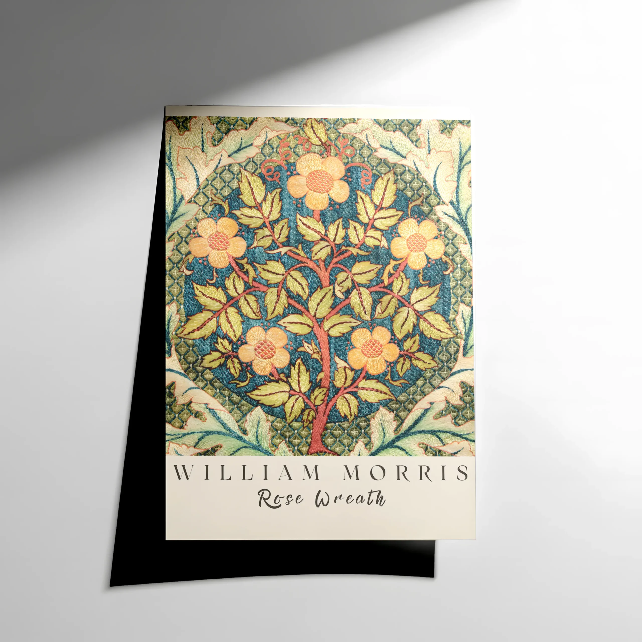 10120 William Morris Rose Wreath Pattern Poster - Görsel 1
