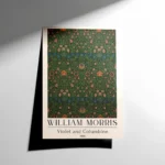 William Morris Violet and Columbine Pattern Poster