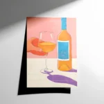 Orange Cocktail Illustration Poster
