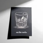 On The Rocks Cocktail Poster
