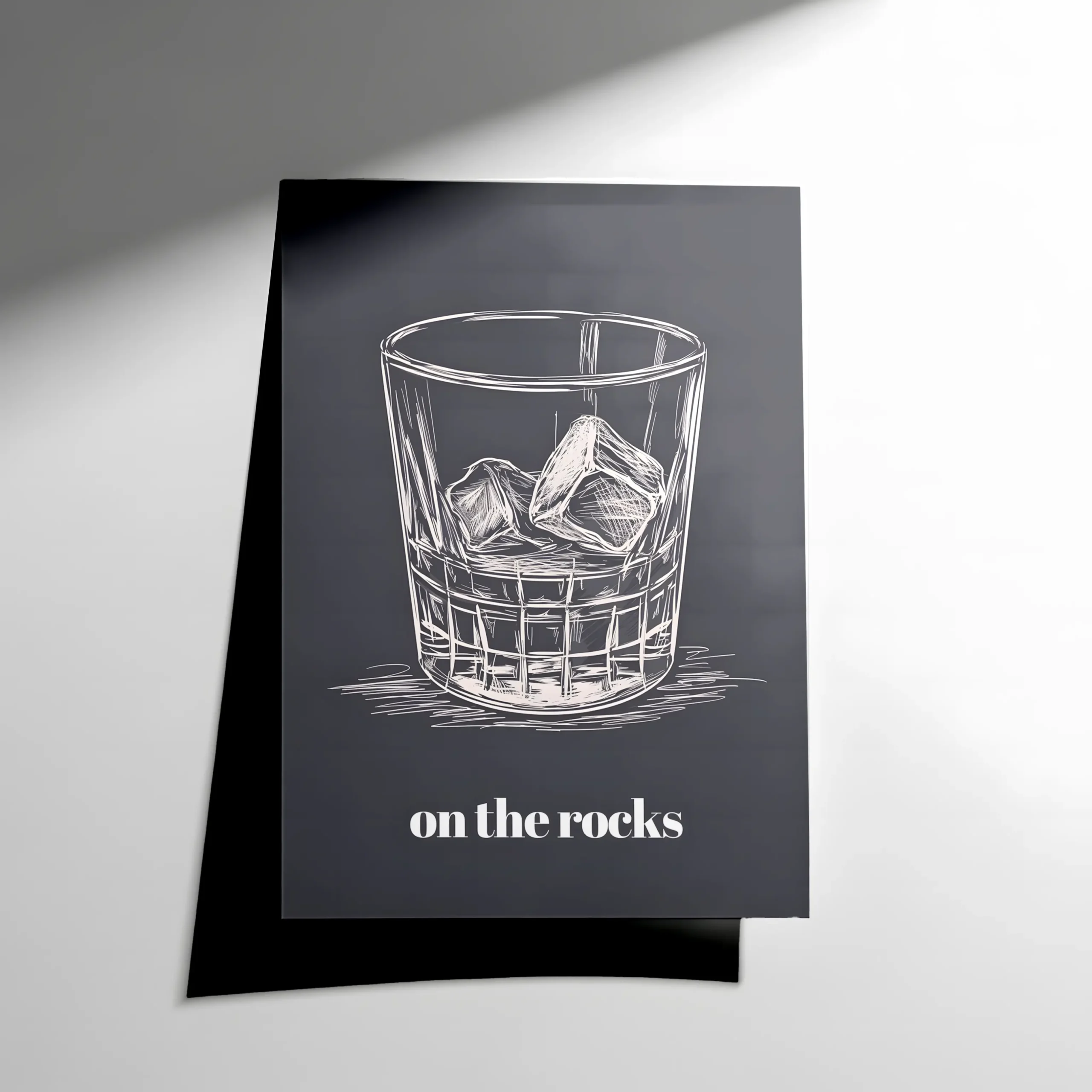 10132 On The Rocks Cocktail Poster - Görsel 1