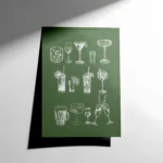 Cocktail Glass Poster
