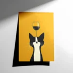 Cat & Wine Poster