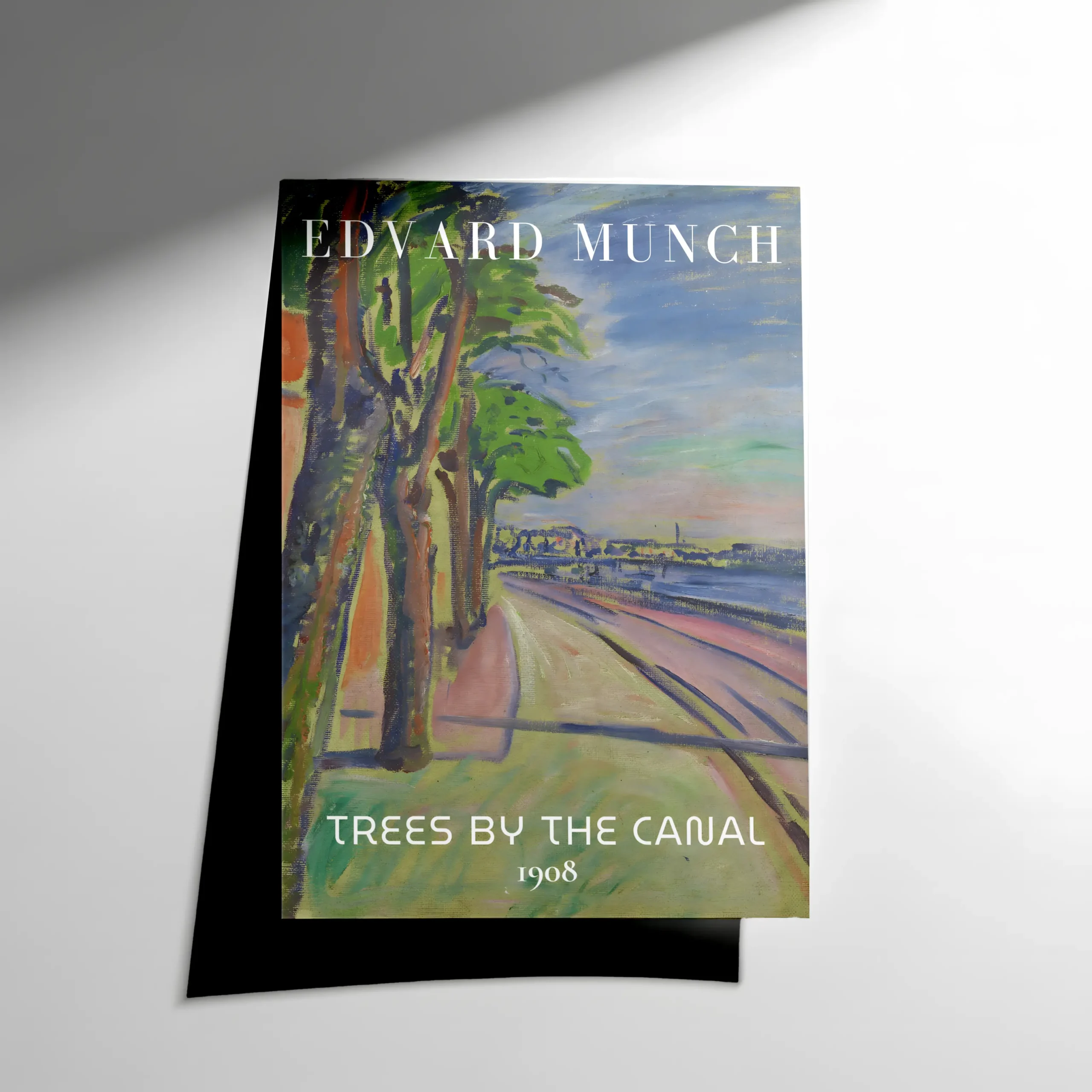 10199 Edvard Munch – Trees by the Canal Poster - Görsel 1