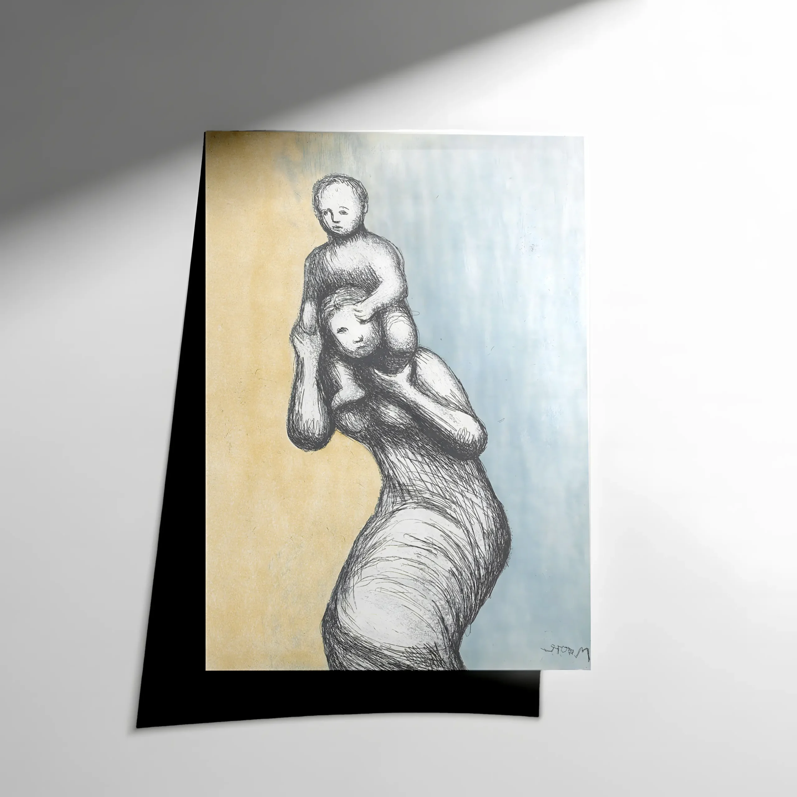 10208 Henry Moore – Anne ve Çocuk VIII Poster - Görsel 1
