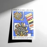 Fernand Léger – Tournesols Sur Fond Poster