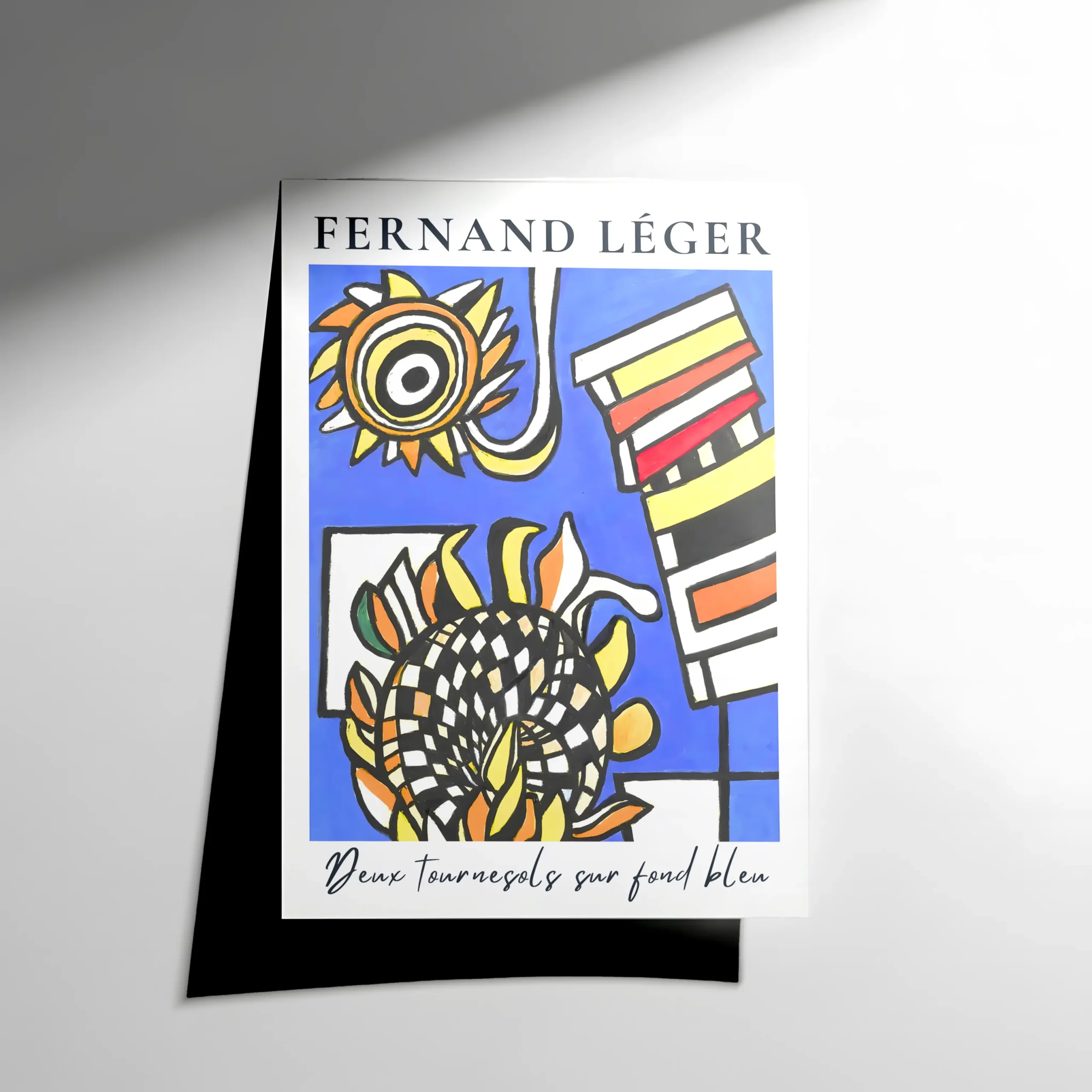 10234 Fernand Léger – Tournesols Sur Fond Poster - Görsel 1