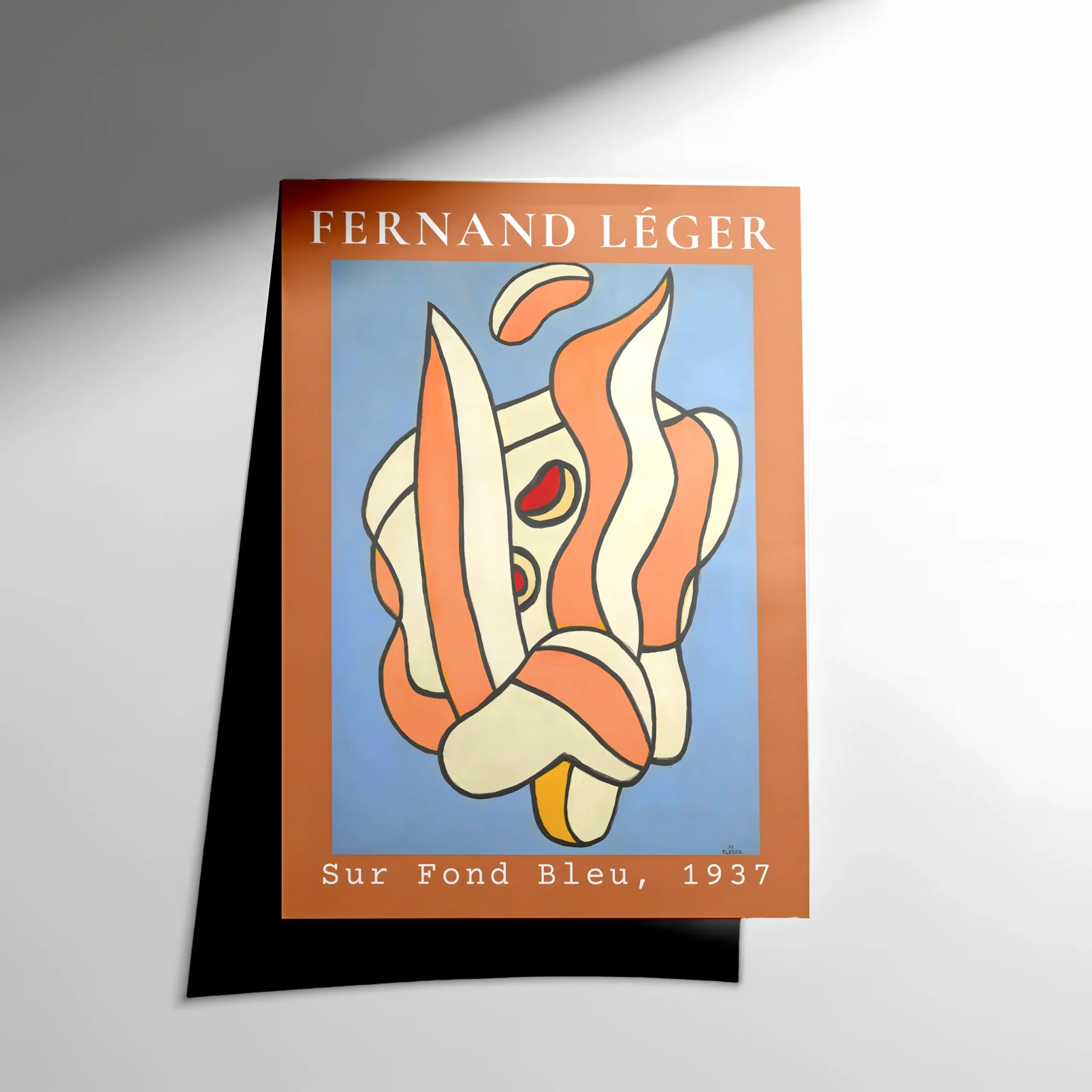 10288 Fernand Léger – Sur Fond Bleu 1937 Poster - Görsel 1