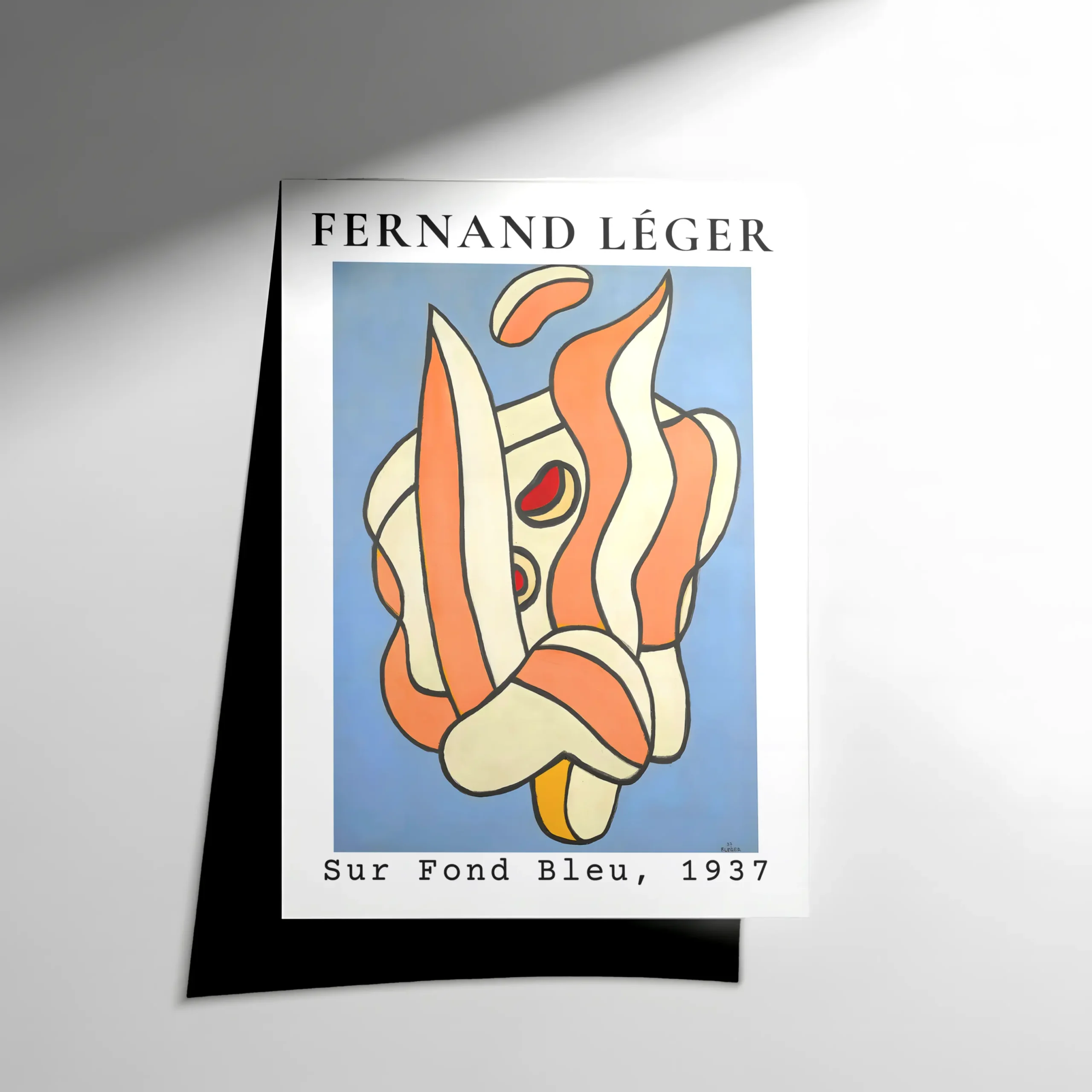 10311 Fernand Léger – Sur Fond Bleu 1937 Poster - Görsel 1