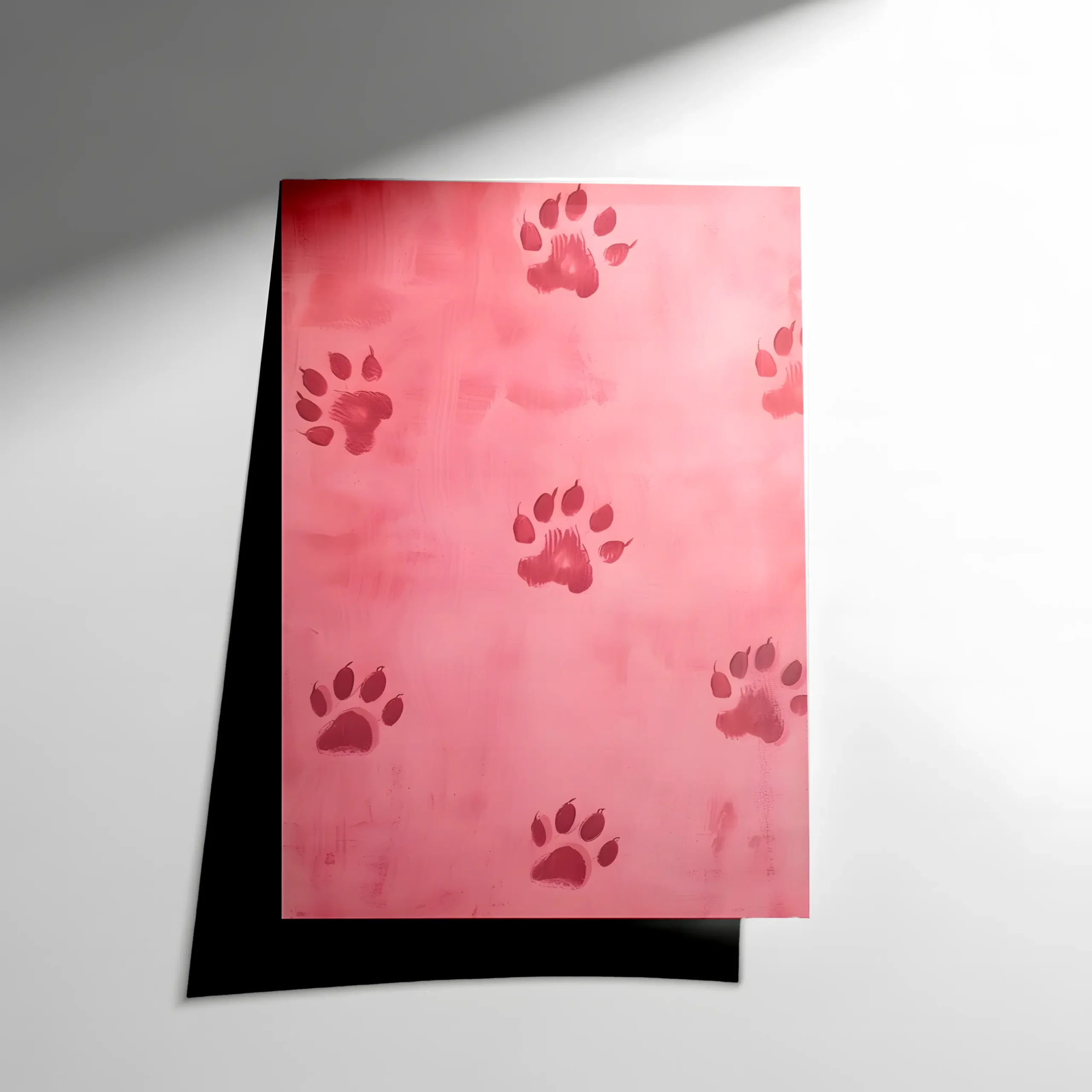 10360 Pembe Pati İzi Desenli Poster - Görsel 1