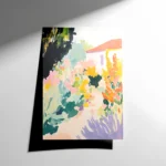 Modern Bahçe Manzarası Sanat Baskısı Poster