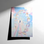 Pastel Dönme Dolap Sanat Baskısı Poster