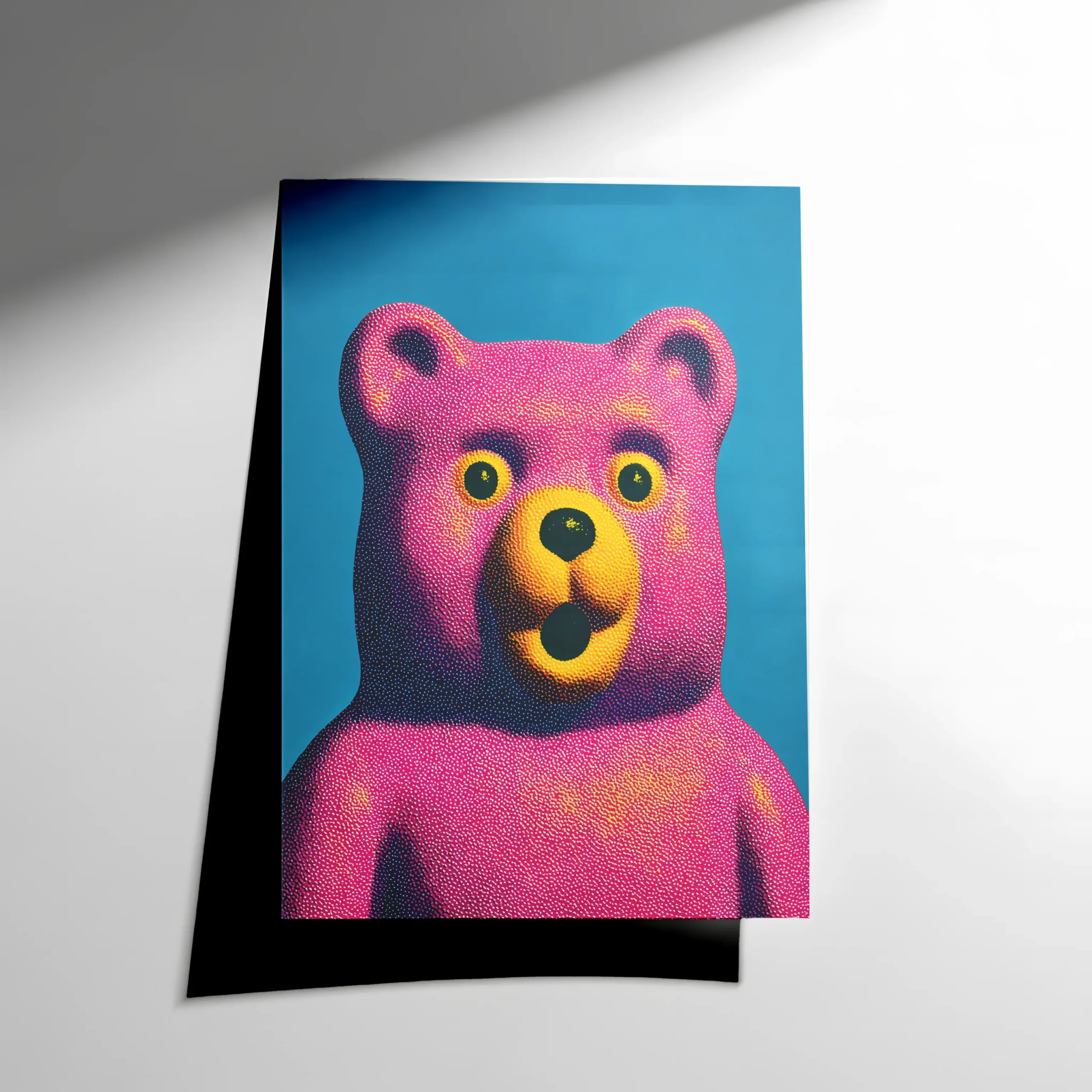10405 Canlı Pembe Jelibon Ayıcık Poster - Görsel 1