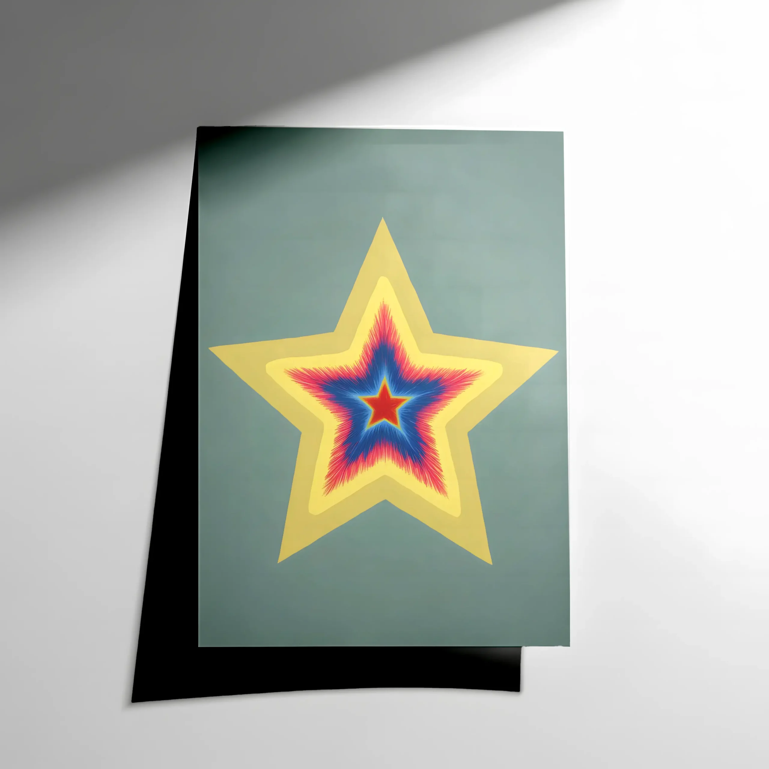 10406 Renkli Yıldız Gradyan Poster - Görsel 1