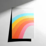 Minimalist Gökkuşağı Kemeri Poster