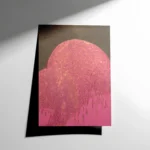 Soyut Pembe Dağ Zirveleri Poster