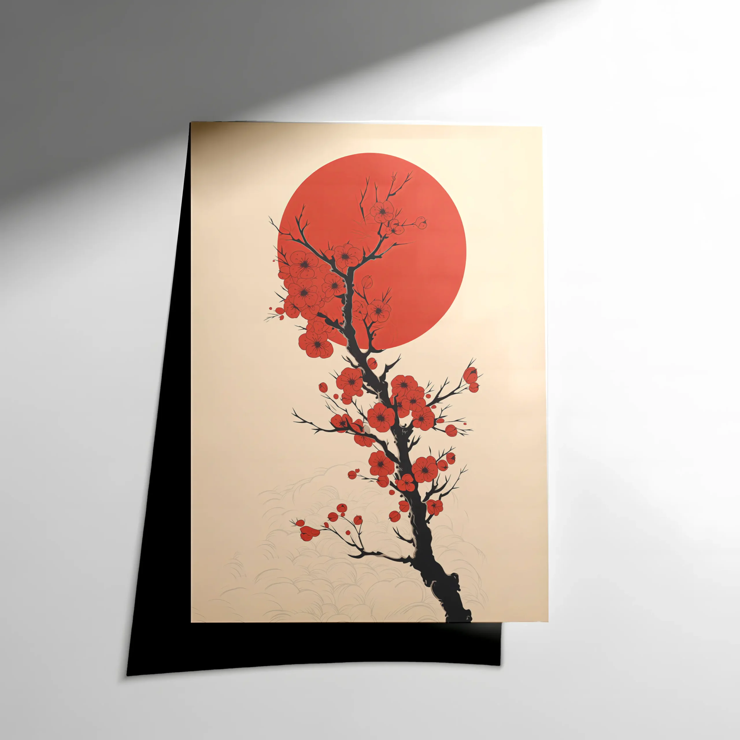 10423 Japon Sakura Kiraz Çiçeği Poster - Görsel 1